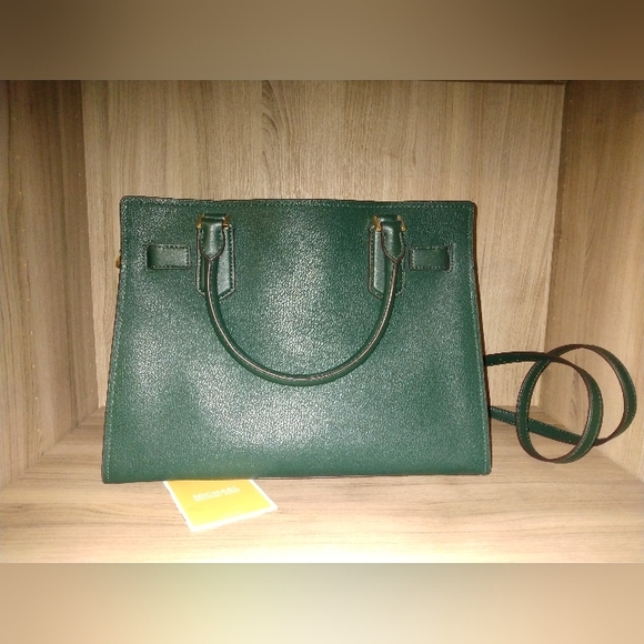 Michael Kors Hamilton Satchel and Continental Wallet Set Racing Green - Picture 6 of 8